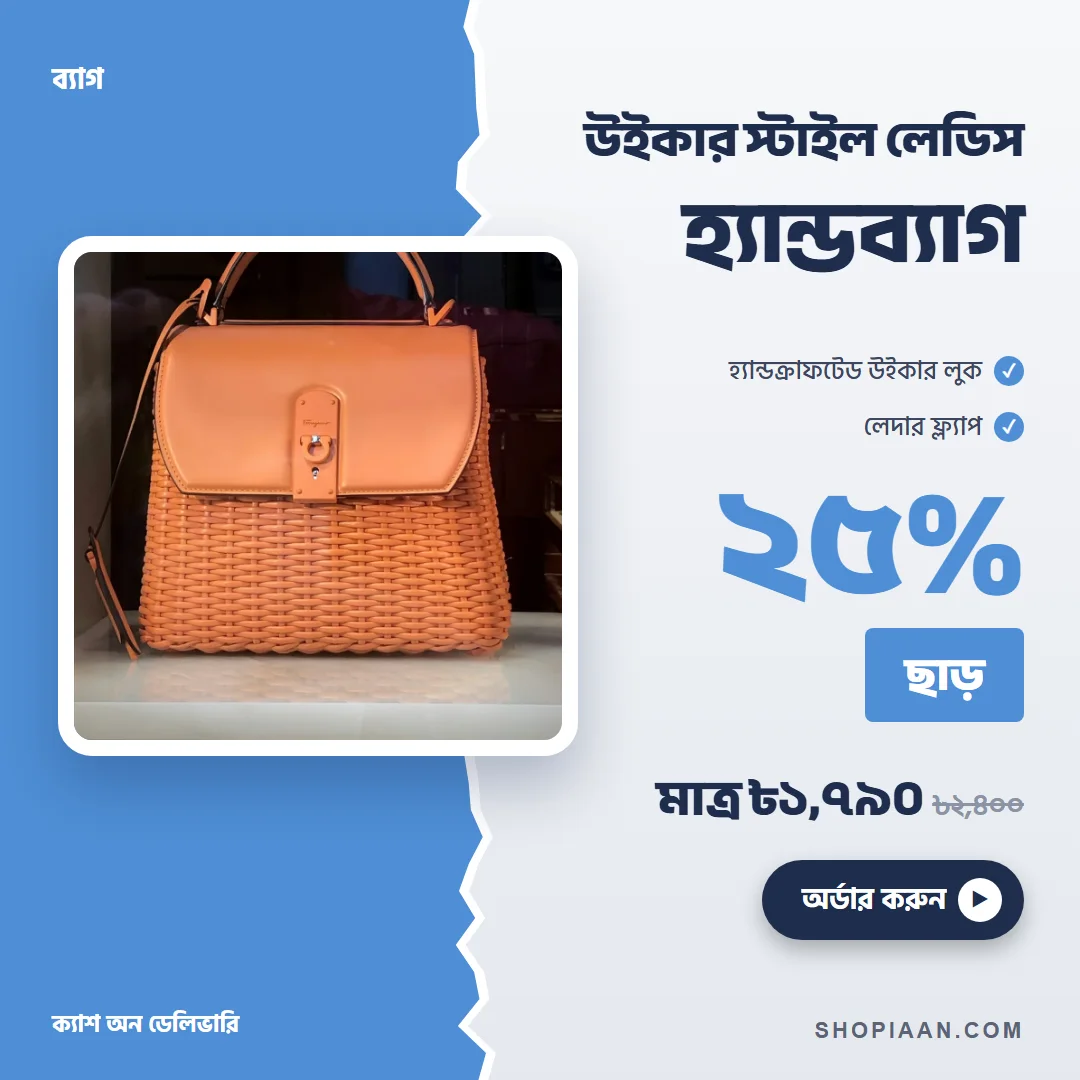 উইকার স্টাইল লেডিস হ্যান্ডব্যাগ